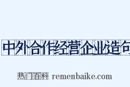 中外合作经营企业造句是什么意思的图片